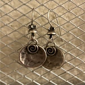 Silpada Sterling Silver Swirl Disk Earrings